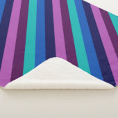 Blaue Lila Aquamarine Streifen mittelschwere Sherp Sherpadecke (3/4)