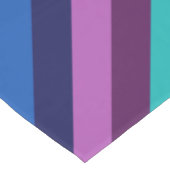 Blaue Lila Aquamarine Streifen Mitteltafel Mittelgroßer Tischläufer (Ecke)