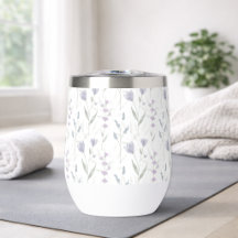 Blaue Lila Aquarell-Wildblume