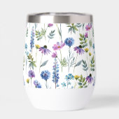Blaue lila Aquarell-Wildblume (Rückseite)