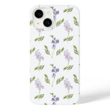 Blaue Lila Aquarell-Wildblume 