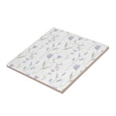 Blaue Lila Aquarell-Wildblume Fliese (Seite)