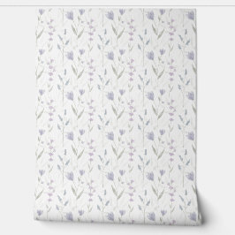 Blaue lila Aquarell-Wildblume  Tapete