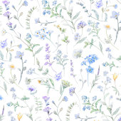 Blaue lila Aquarell-Wildblume Tischdecke