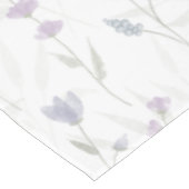 Blaue lila Aquarell-Wildblume Tischdecke (Schrägansicht)