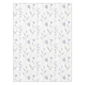 Blaue lila Aquarell-Wildblume Tischdecke (Vorderseite)