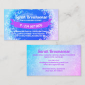 Blaue Lila Bläschen Reinigung Waschen Visitenkarte (Vorne/Hinten)