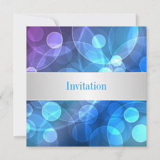 Blaue Lila Blasen 8 Geburtstagsveranstaltung Einladung