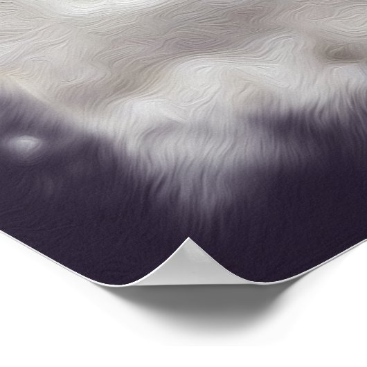 Blaue lila Blätter Poster (Ecke)