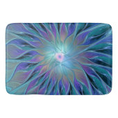 Blaue Lila Blume Traumstrecke Airolo - Fraktal Badematte (Vorderseite)