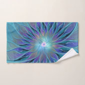 Blaue Lila Blume Traumstrecke Airolo - Fraktal Badhandtuch Set (Handtuch)