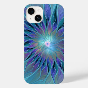 Blaue Lila Blume Traumstrecke Airolo - Fraktal Case-Mate iPhone 14 Hülle