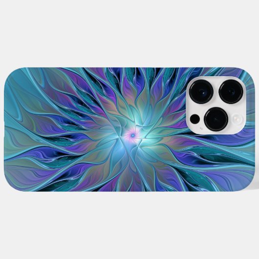 Blaue Lila Blume Traumstrecke Airolo - Fraktal Case-Mate iPhone Hülle (Rückseite (Horizontal))