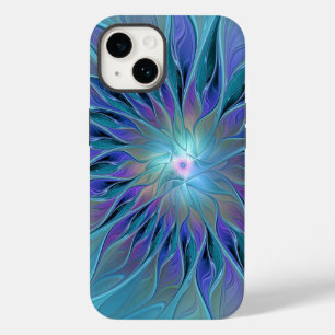 Blaue Lila Blume Traumstrecke Airolo - Fraktal Case-Mate iPhone 14 Hülle