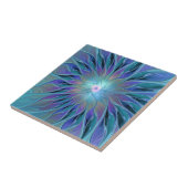 Blaue Lila Blume Traumstrecke Airolo - Fraktal Fliese (Seite)