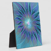 Blaue Lila Blume Traumstrecke Airolo - Fraktal Fotoplatte (Seite)