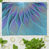 Blaue Lila Blume Traumstrecke Airolo - Fraktal Geschirrtuch (Gefaltet)
