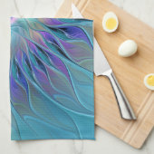 Blaue Lila Blume Traumstrecke Airolo - Fraktal Geschirrtuch (Viertel Falte)