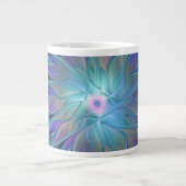 Blaue Lila Blume Traumstrecke Airolo - Fraktal Jumbo-Tasse (Vorderseite)