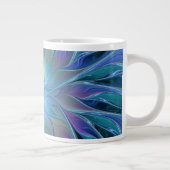 Blaue Lila Blume Traumstrecke Airolo - Fraktal Jumbo-Tasse (Rechts)