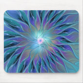 Blaue Lila Blume Traumstrecke Airolo - Fraktal Mousepad (Vorne)