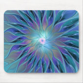 Blaue Lila Blume Traumstrecke Airolo - Fraktal Mousepad (Vorne)