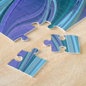 Blaue Lila Blume Traumstrecke Airolo - Fraktal Puzzle (Seite)