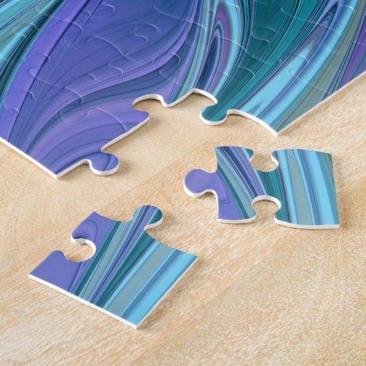 Blaue Lila Blume Traumstrecke Airolo - Fraktal Puzzle (Seite)