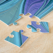 Blaue Lila Blume Traumstrecke Airolo - Fraktal Puzzle (Seite)