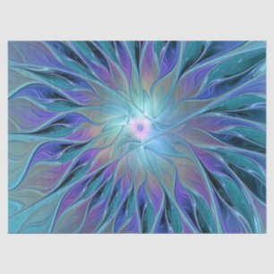 Blaue Lila Blume Traumstrecke Airolo - Fraktal Seidenpapier