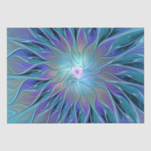 Blaue Lila Blume Traumstrecke Airolo - Fraktal Seidenpapier
