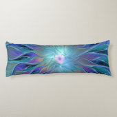 Blaue Lila Blume Traumstrecke Airolo - Fraktal Seitenschläferkissen (Rückseite)
