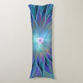 Blaue Lila Blume Traumstrecke Airolo - Fraktal Seitenschläferkissen (Vorderseite Vertikal)