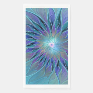 Blaue Lila Blume Traumstrecke Airolo - Fraktal Serviette