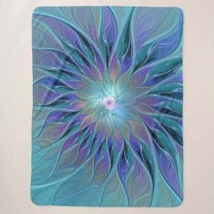 Blaue Lila Blume Traumstrecke Airolo - Fraktal Sherpadecke