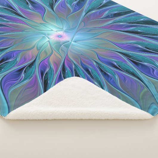 Blaue Lila Blume Traumstrecke Airolo - Fraktal Sherpadecke (3/4)