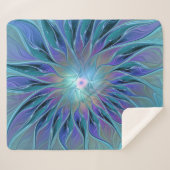 Blaue Lila Blume Traumstrecke Airolo - Fraktal Sherpadecke (Vorderseite (Horizontal))