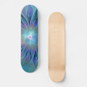 Blaue Lila Blume Traumstrecke Airolo - Fraktal Skateboard (Vorderseite)