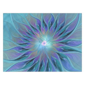 Blaue Lila Blume Traumstrecke Airolo - Fraktal Tischdecke (Vorderseite (Horizontal))