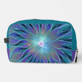 Blaue Lila Blume Traumstrecke Airolo - Fraktal Waschbeutel (Vorderseite)