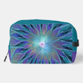 Blaue Lila Blume Traumstrecke Airolo - Fraktal Waschbeutel (Rückseite)