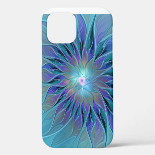 Blaue Lila Blumen Traum Abstraktes Fraktal Kunst Case-Mate iPhone Hülle