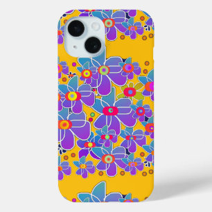Blaue Lila Blumenexplosion Gelb     Case-Mate iPhone Hülle