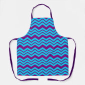 Blaue Lila Chevron-Zickzack-Design  Schürze (Vorderseite)