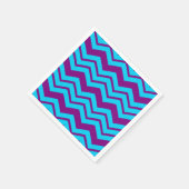Blaue Lila Chevron-Zickzack-Design  Serviette (Ecke)