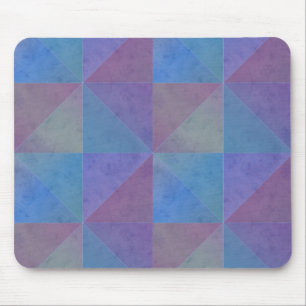 Blaue Lila Dreiecke Geometrisches Muster Mousepad