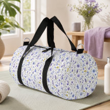 Blaue Lila Gelbe Aquarell-Wildblumenmuster