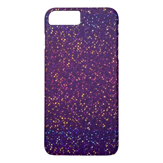 Blaue lila Glitzermuster iPhone 7 Plusfall Case-Mate iPhone Hülle (Rückseite)