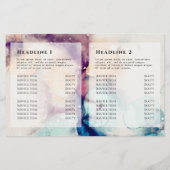 Blaue Lila Goldfolie aus Aquarellgold (Rückseite)