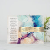 Blaue lila Goldfolienbroschüre (Stehend Vorderseite)